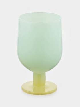 Бокалы для вина Pint, 350 мл, 7.2×12.8 см, набор 2 шт., стекло, розовые, зелёные