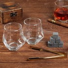 УЦЕНКА Подарочный набор "Сила. Воля. Успех", камни для виски 6шт, бокал 2шт, щипцы - Фото 2