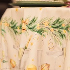 УЦЕНКА Скатерть Этель Spruce mood d=150см +/-3см с ВГМО, 100%хл, саржа 190гр/м2 - Фото 3