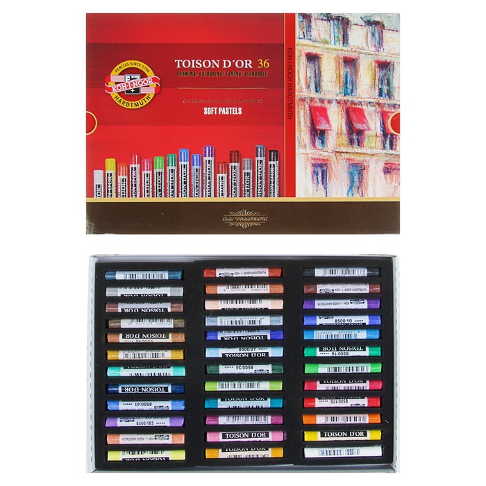 УЦЕНКА Пастель сухая Soft K-I-N 8515 TOISON D`OR=36цв, карт/уп - Фото 1