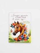 Календарь 2026 отрывной на магните «Лошадка счастье принесёт!» 9.5×13 см - фото 58057911