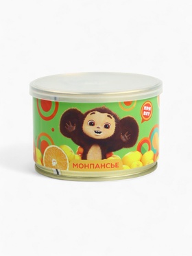 Леденцы монпансье в консервной банке «Чебурашка с апельсином», 100 г