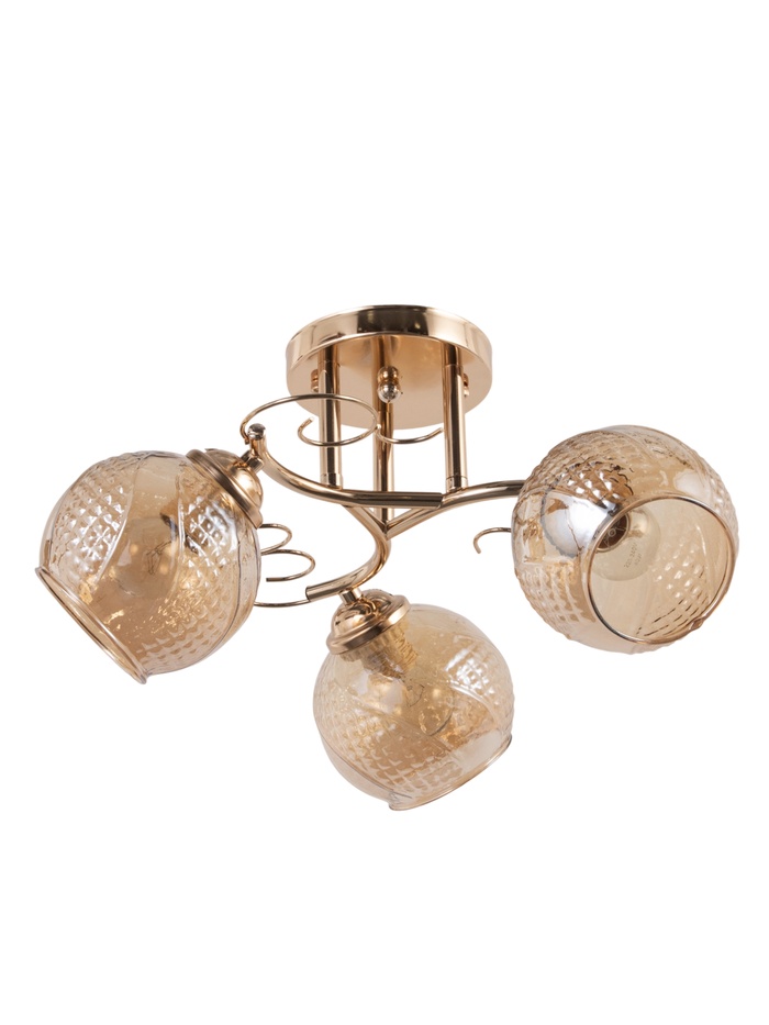 Люстра «Элегия» 2046/3, 3×60 Вт, Е27, d42. h=21 см, золото/бронза - Фото 1