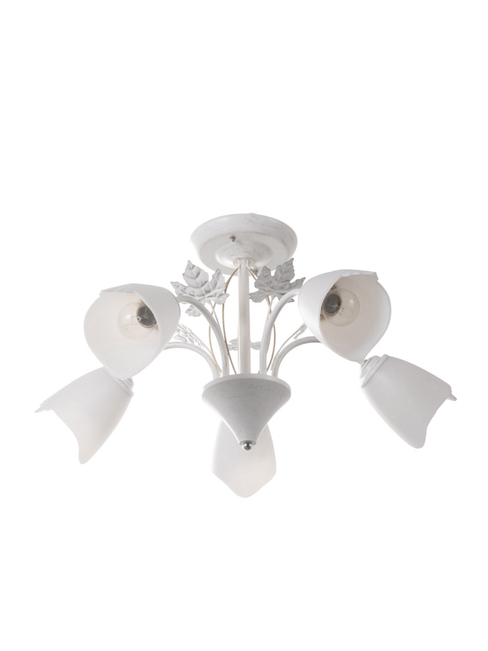 Люстра «Виолетта» 1007/5, 5×15 Вт, Е27, 58×54×32 см, белый/золото - Фото 1