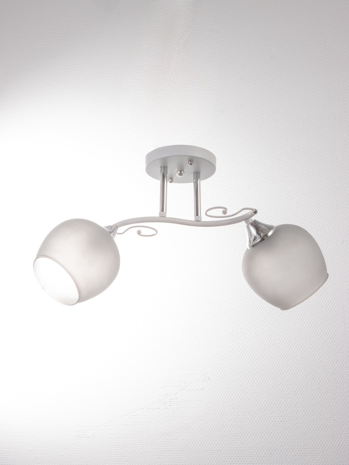 Люстра «Люси» 2028/2, 2×60 Вт, Е27, 47×15.5×24 см, белый - Фото 1