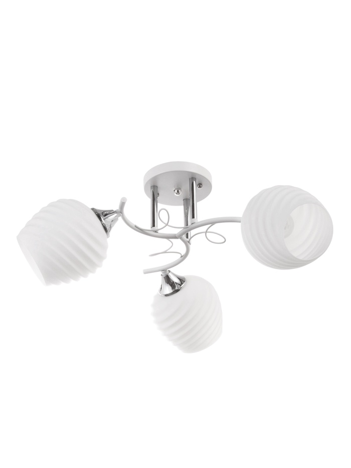 Люстра «Люнэ» 2098/3, 3×60 Вт, Е27, 54×24 см, белый/хром - Фото 1