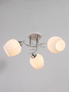 Люстра «Люнэ» 2098/3, 3×60 Вт, Е27, 54×24 см, белый/хром - фото 58175712