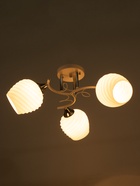 Люстра «Люнэ» 2098/3, 3×60 Вт, Е27, 54×24 см, белый/хром - фото 58175713