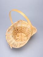 УЦЕНКА Корзина плетеная, бамбук, D21/13xH14/29 см натуральный - Фото 3