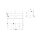 Диван прямой «Берген», НПБ, тик – так, цвет серый luma 24 - Фото 8