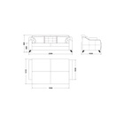 Диван б/д Бриз/Newtone Aqwa Blue - фото 14967010