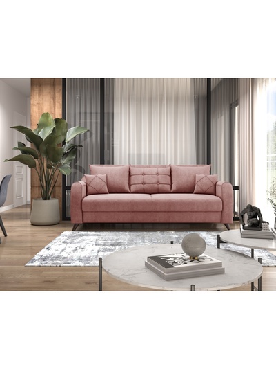 Диван прямой «Бриз», пружинный блок, книжка, цвет коралловый ultra coral