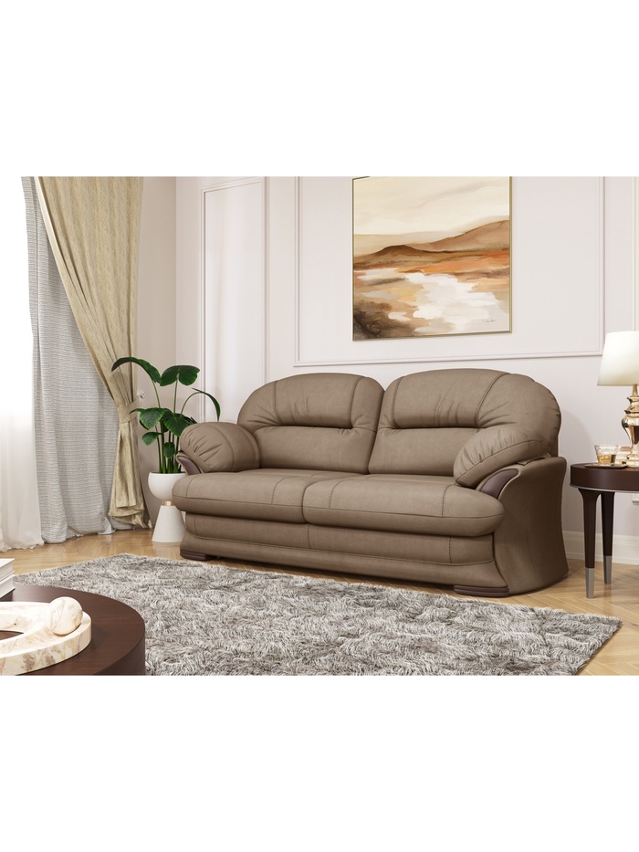 Диван прямой «Квин 6», пружинная «змейка», раскладушка «Седофлекс», цвет коричневый dacota 05 - Фото 1