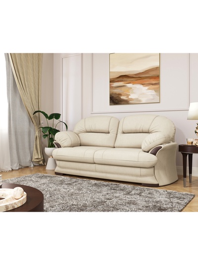 Диван прямой «Квин 6», пружинная «змейка», раскладушка «Седофлекс», цвет молочный luma 01