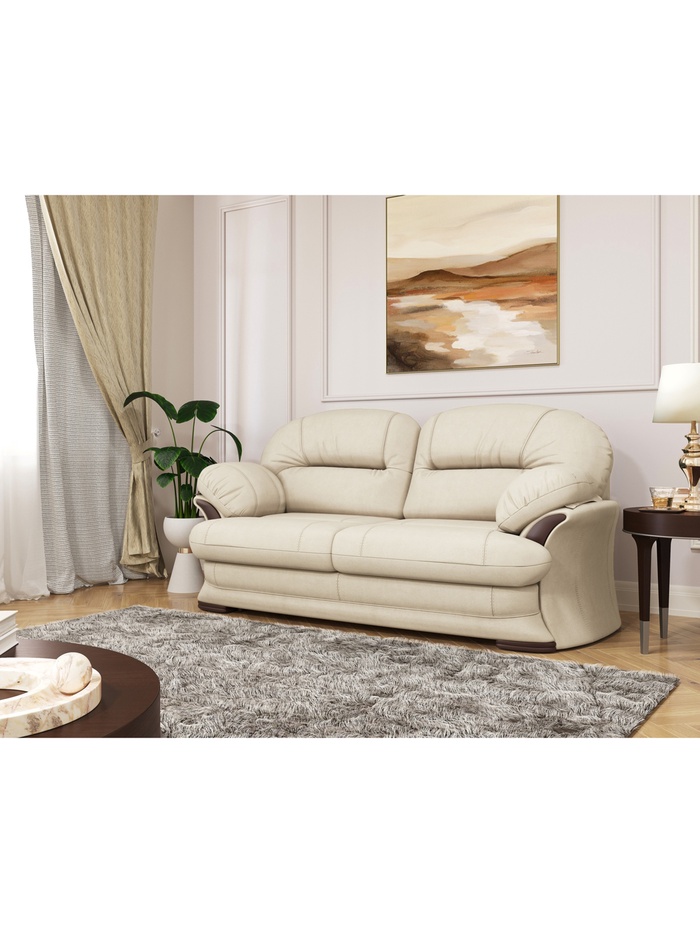 Диван прямой «Квин 6», пружинная «змейка», без механизма, цвет молочный lma 01 - Фото 1