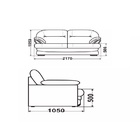 Диван б/д Квин 6, не раскладной/Newtone Aqwa Blue - фото 14990354