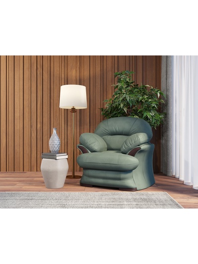 Кресло «Квин 6», пружинный блок «змейка», цвет зелёный dacota 14