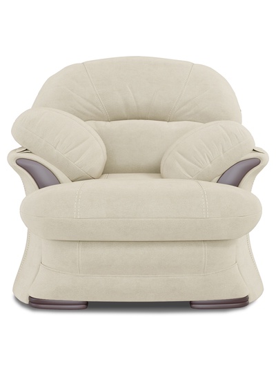 Кресло «Квин 6», пружинный блок «змейка», цвет молочный luma 01