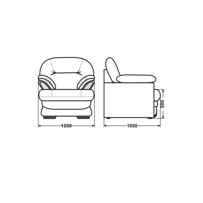 Кресло «Квин 6», пружинный блок «змейка», цвет молочный luma 01