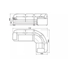 Диван угловой левый Квин 6, не раскладной/Dacota 14 - фото 14990376
