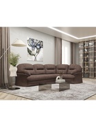 Диван угловой «Квин 6», правый, пружинная «змейка», раскладушка «Седофлекс», цвет тёмно – коричневый dacota 06 10929505