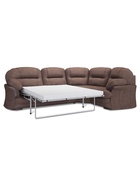 Диван угловой «Квин 6», правый, пружинная «змейка», раскладушка «Седофлекс», цвет тёмно – коричневый dacota 06 10929505