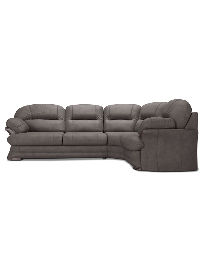 Диван угловой «Квин 6», правый, пружинная «змейка», без механизма, цвет серый dacota 10 - Фото 1