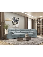 Диван угловой «Квин 6», правый, пружинная «змейка», без механизма, цвет серо – голубой newtone aqwa blue 10929518