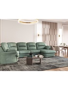 Диван угловой большой «Квин 6», правый, раскладушка «Седофлекс», цвет зелёный dacota 14 10929543