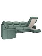 Диван угловой большой «Квин 6», правый, раскладушка «Седофлекс», цвет зелёный dacota 14 10929543