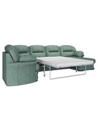 Диван угловой большой «Квин 6», правый, раскладушка «Седофлекс», цвет зелёный dacota 14 10929543