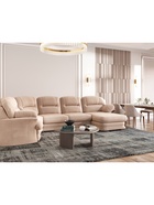 Диван угловой большой «Квин 6», правый, пружинная «змейка», без механизма, цвет бежевый luma 03 10929555