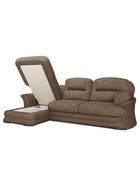 Диван угловой малый «Квин 6», левый, раскладушка «Седофлекс», цвет коричневый dacota 05 10929557