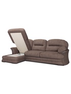 Диван угловой малый «Квин 6», левый, раскладушка «Седофлекс», цвет тёмно – коричневый dacota 06 10929558