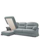 Диван угловой левый Квин 6 м/д /Newtone aqwa blue - фото 14953542