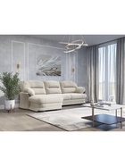 Диван угловой левый Квин 6 м/д, не раскладной/Luma 01 - фото 14953576