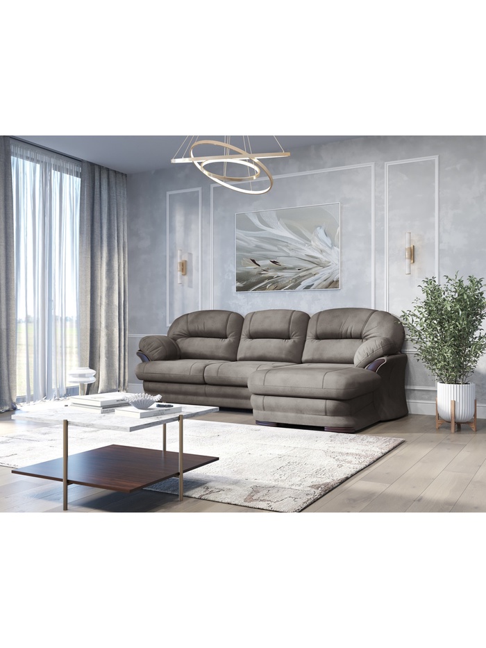 Диван угловой малый «Квин 6», правый, «раскладушка «Седофлекс», цвет серый dacota 10 - Фото 1