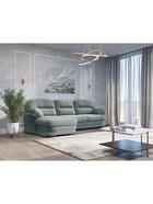 Диван угловой правый Квин 6 м/д /Newtone aqwa blue - фото 14953626