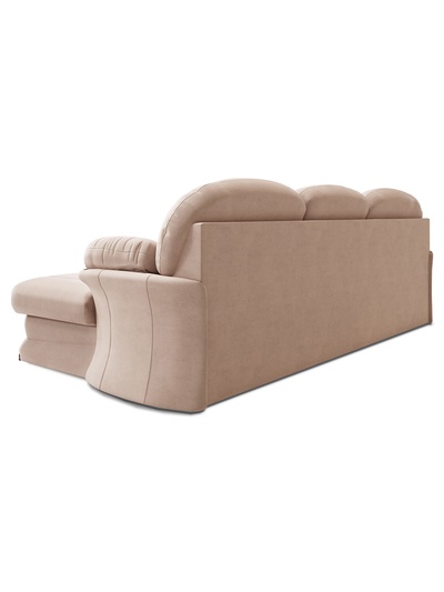 Диван угловой малый «Квин 6», правый, пружинная «змейка», без механизма, цвет бежевый luma 03