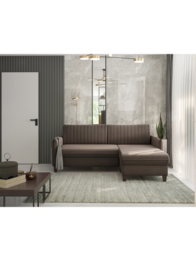 Диван угловой Мальме/Newtone dark brown