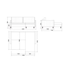 Диван угловой Мальме/Newtone dark brown - фото 14967048