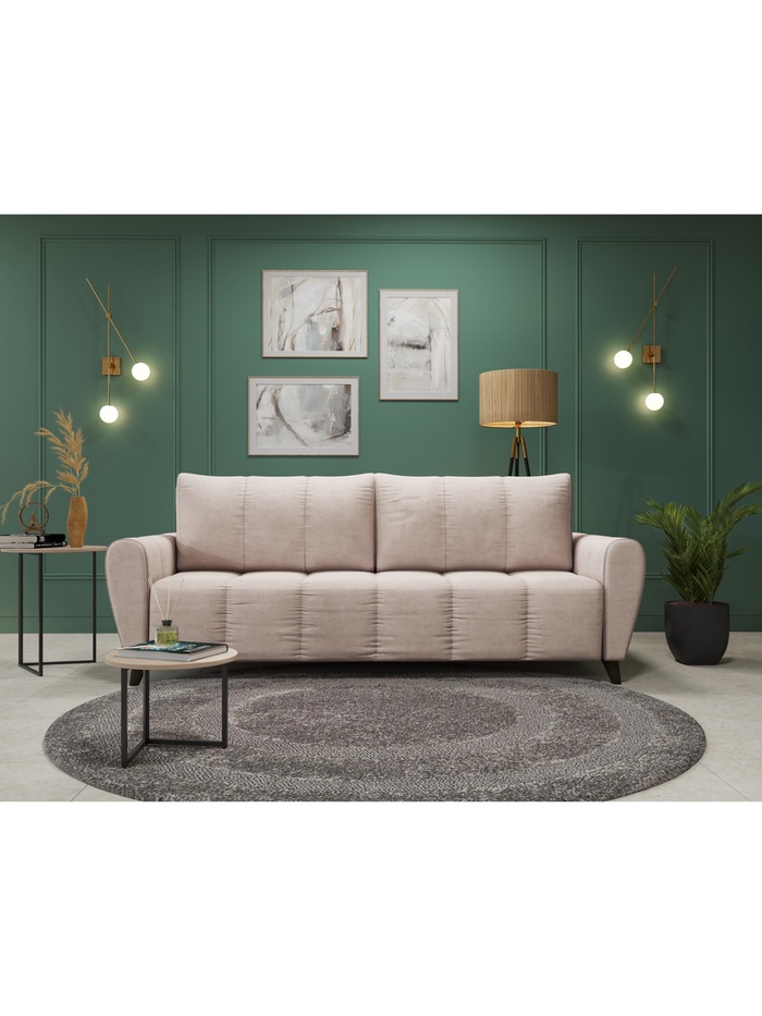 Диван прямой «Маркланд», НПБ, тик - так, цвет бежевый luma 02