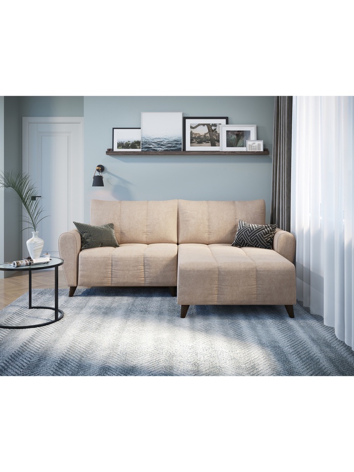 Диван угловой «Маркланд», НПБ, тик - так, цвет бежевый luma 02