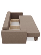 Диван прямой «Сантана 4», без стола, НПБ, «еврокнижка», цвет коричневый luma 06 - Фото 7