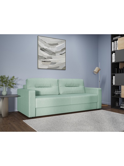 Диван прямой «Сантана 4», без стола, НПБ, «еврокнижка», цвет мятный ultra mint