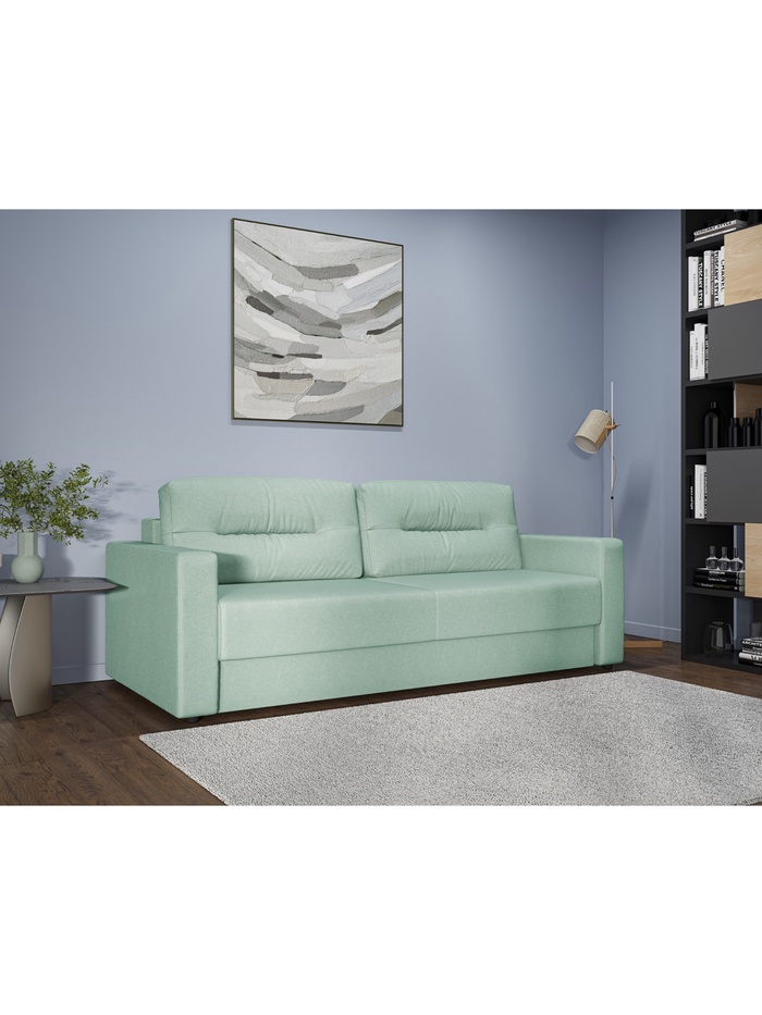 Диван прямой «Сантана 4», без стола, НПБ, «еврокнижка», цвет мятный ultra mint - Фото 1