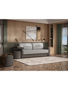 Диван прямой «Сантана 4», со столом, левый, НПБ, «еврокнижка», цвет белый/серый luma 01/luma 24 - Фото 1