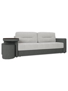 Диван прямой «Сантана 4», со столом, левый, НПБ, «еврокнижка», цвет белый/серый luma 01/luma 24 - Фото 3