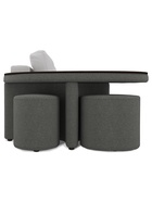 Диван прямой «Сантана 4», со столом, левый, НПБ, «еврокнижка», цвет белый/серый luma 01/luma 24 - Фото 4