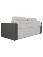 Диван прямой «Сантана 4», со столом, левый, НПБ, «еврокнижка», цвет белый/серый luma 01/luma 24 - Фото 5